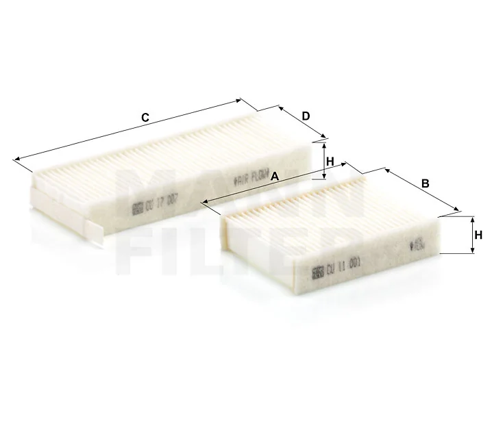 Mann-Filter - CU 17 009-2 - Cabin air filter element