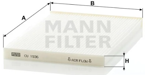 Mann-Filter - CU 1936 - Cabin air filter element