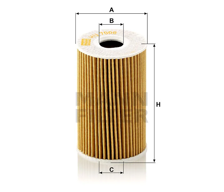 Mann-Filter - HU 7008 z - Oil filter element (metal-free)