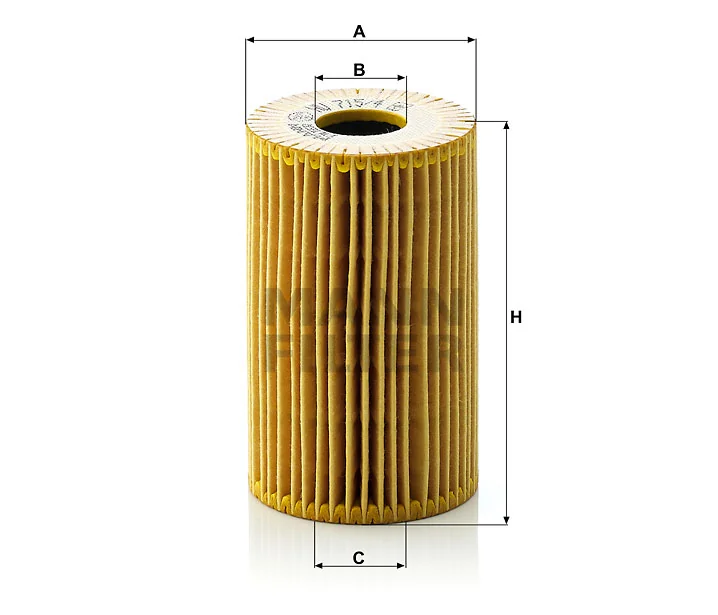 Mann-Filter - HU 715/4 x - Oil filter element (metal-free)