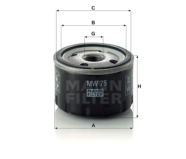 Mann-Filter - MW 75 - Oil filter (spin-on)