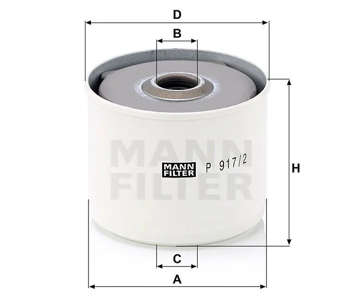 Mann-Filter - P 917/2 x - Fuel filter (element)