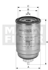 Mann-Filter - PL 50 - Fuel filter spin-on (prefilter)
