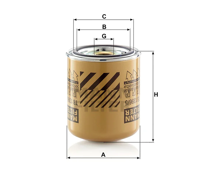 Mann-Filter - TB 1396/5 x - Air dryer box spin-on
