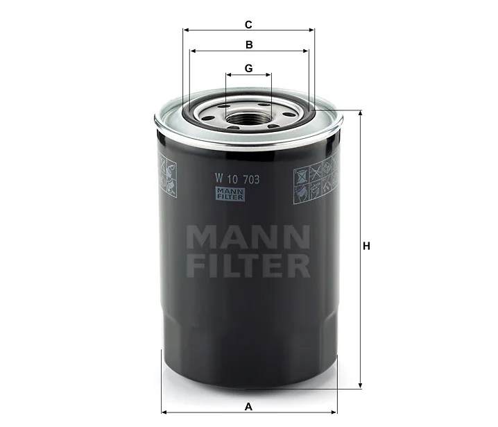 Mann-Filter - W 10 703 - Oil filter
