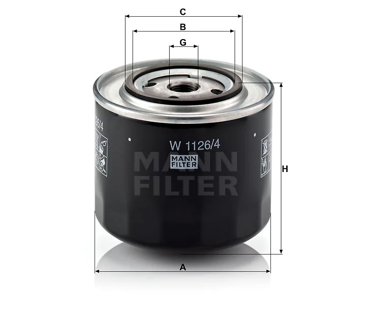 Mann-Filter - W 1126 - Oil filter (spin-on)