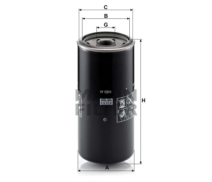 Mann-Filter - W 1294 - Oil filter (spin-on)