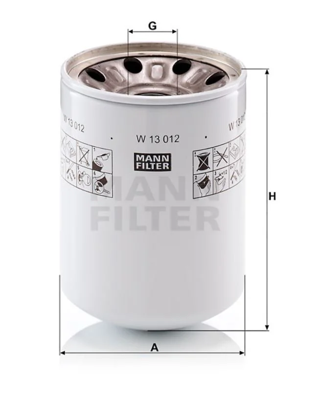 Mann-Filter - W 13 012 - Hydraulic filter spin-on