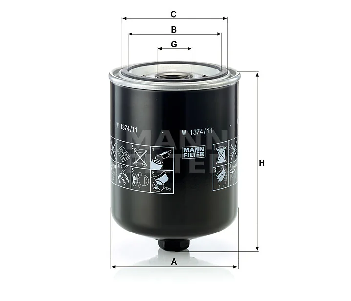 Mann-Filter - W 1374/11 - Oil filter