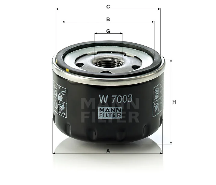 Mann-Filter - W 7003 - Oil filter