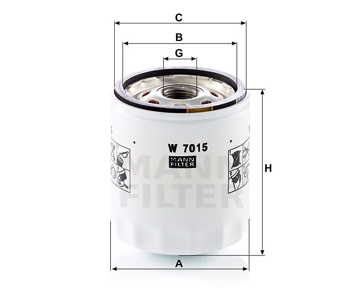 Mann-Filter - W 7015 - Oil filter