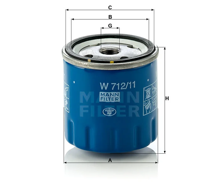 Mann-Filter - W 712/11 - Oil filter (spin-on)