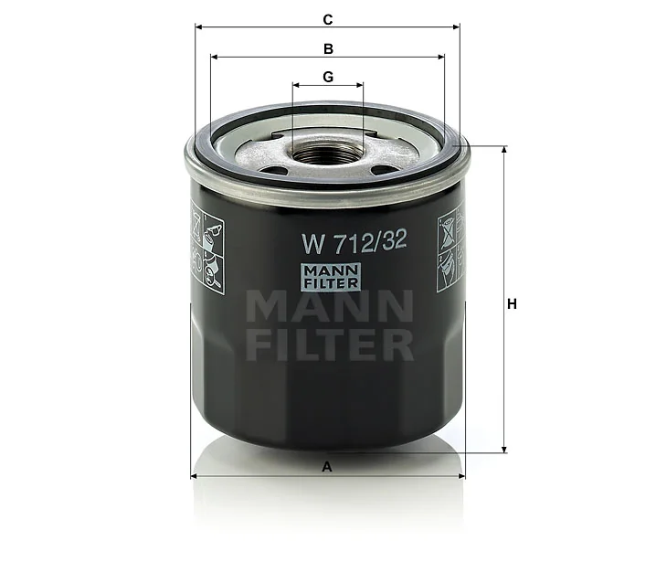 Mann-Filter - W 712/32 - Oil filter (spin-on)
