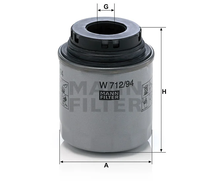 Mann-Filter - W 712/94 - Oil filter (spin-on)