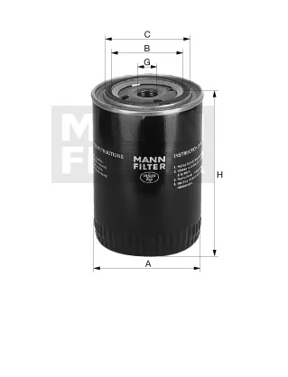 Mann-Filter - W 712/98 - Oil filter (spin-on)