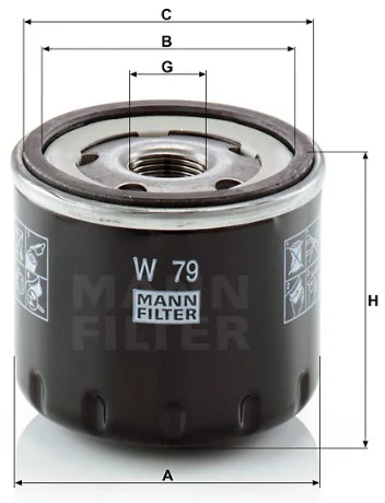 Mann-Filter - W 79 - Oil filter (spin-on)