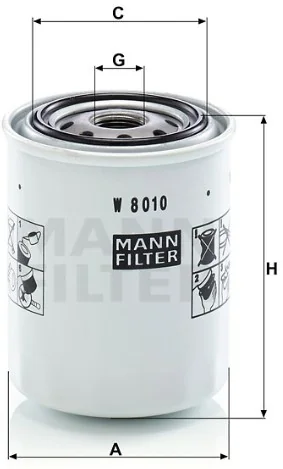 Mann-Filter - W 8010 - Oil filter