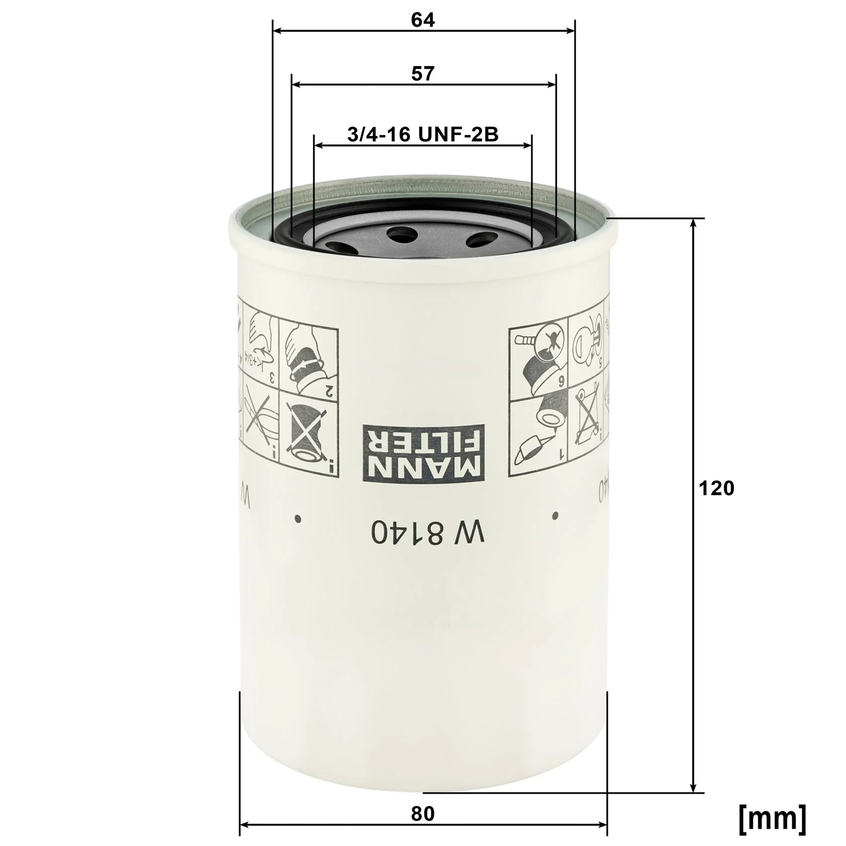 Mann-Filter - W 8140 - Oil filter element