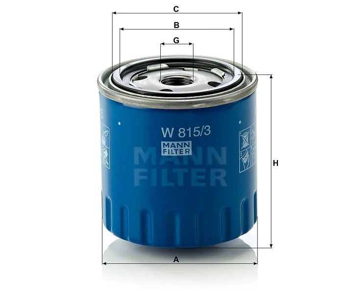 Mann-Filter - W 815/3 - Oil filter (spin-on)