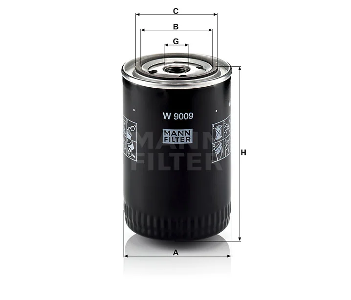 Mann-Filter - W 9009 - Oil filter (spin-on)