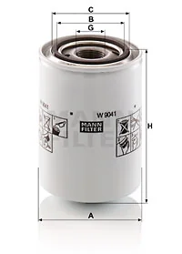 Mann-Filter - W 9041 - Oil filter (spin-on)
