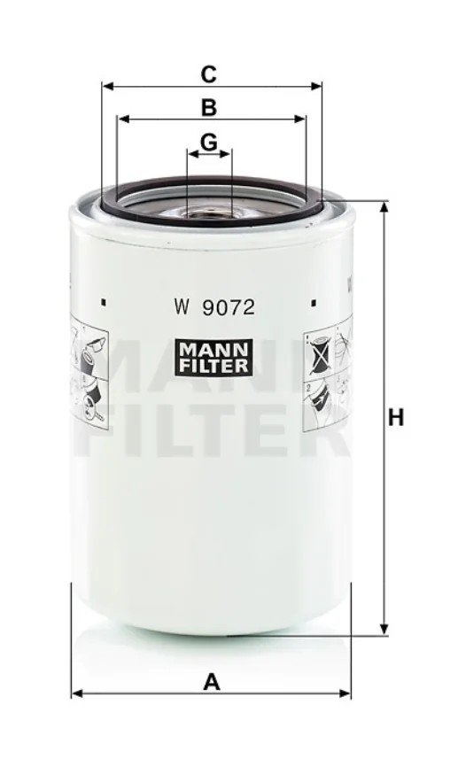 Mann-Filter - W 9072 - Oil filter (spin-on)