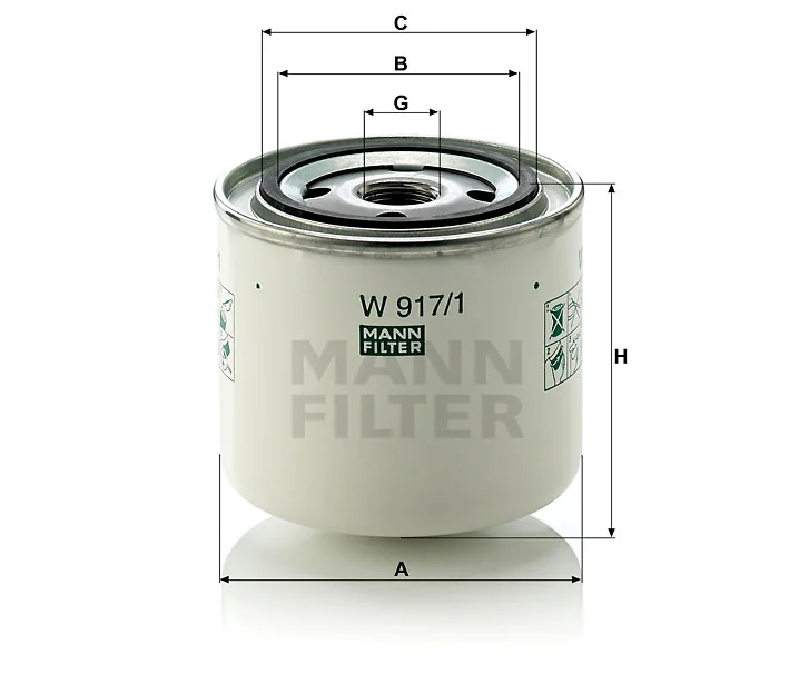 Mann-Filter - W 917/1 - Oil filter (spin-on)