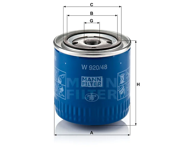 Mann-Filter - W 920/48 - Oil filter (spin-on)