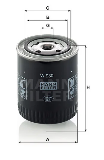 Mann-Filter - W 930 - Oil filter (spin-on)