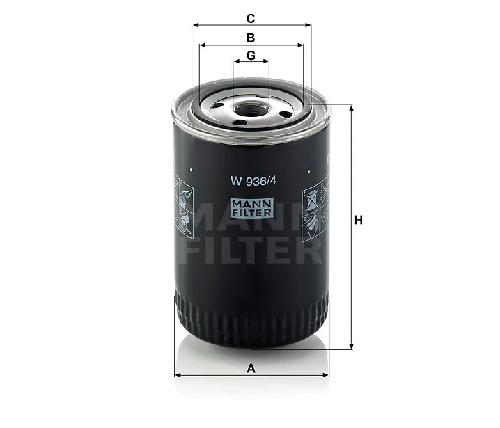 Mann-Filter - W 936/4 - Oil filter (spin-on)