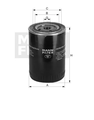 Mann-Filter - W 940/91 - Oil filter spin-on