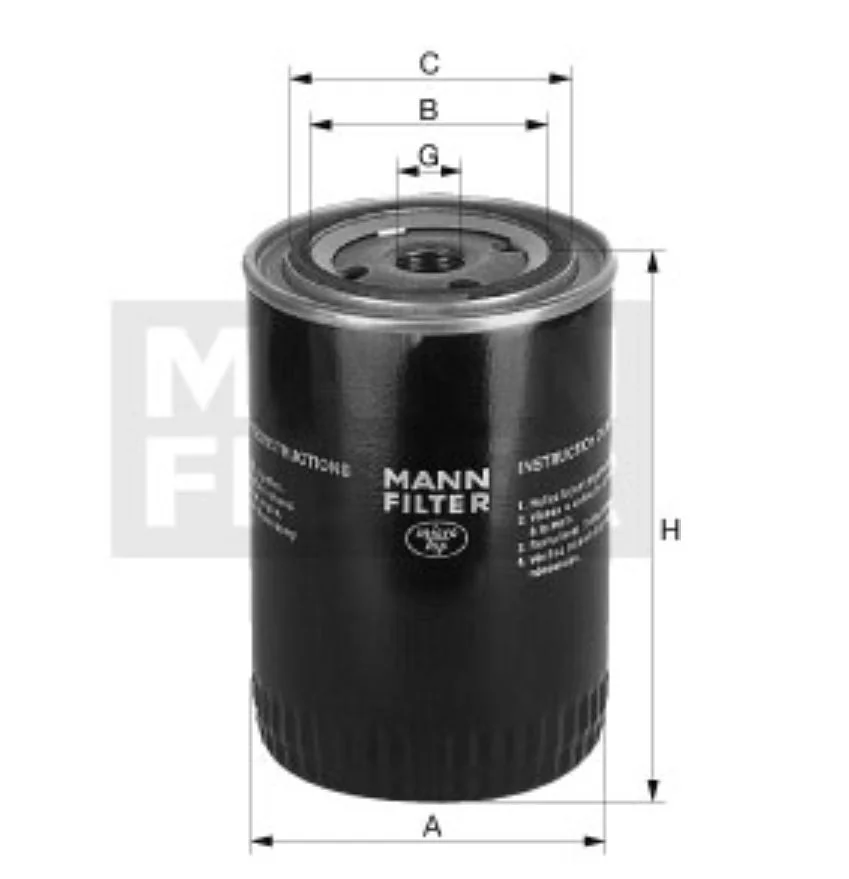 Mann-Filter - W 950/47 - Oil filter spin-on