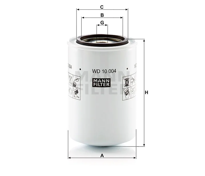 Mann-Filter - WD 10 004 - Hydraulic filter spin-on