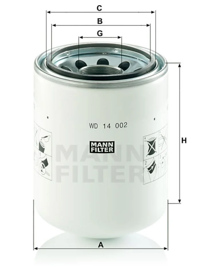 Mann-Filter - WD 14 002 - Oil filter spin-on