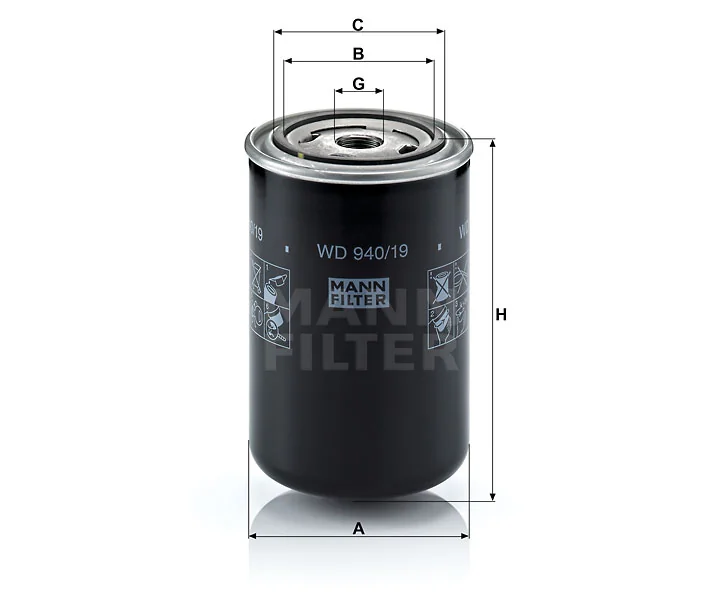 Mann-Filter - WD 940/19 - Oil filter (spin-on)