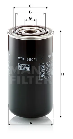 Mann-Filter - WDK 950/1 - Fuel filter