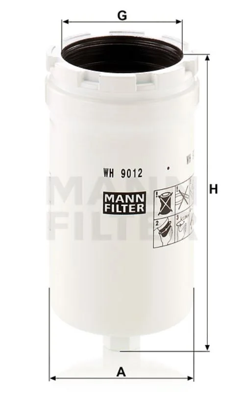 Mann-Filter - WH 9012 - Oil filter (spin-on)