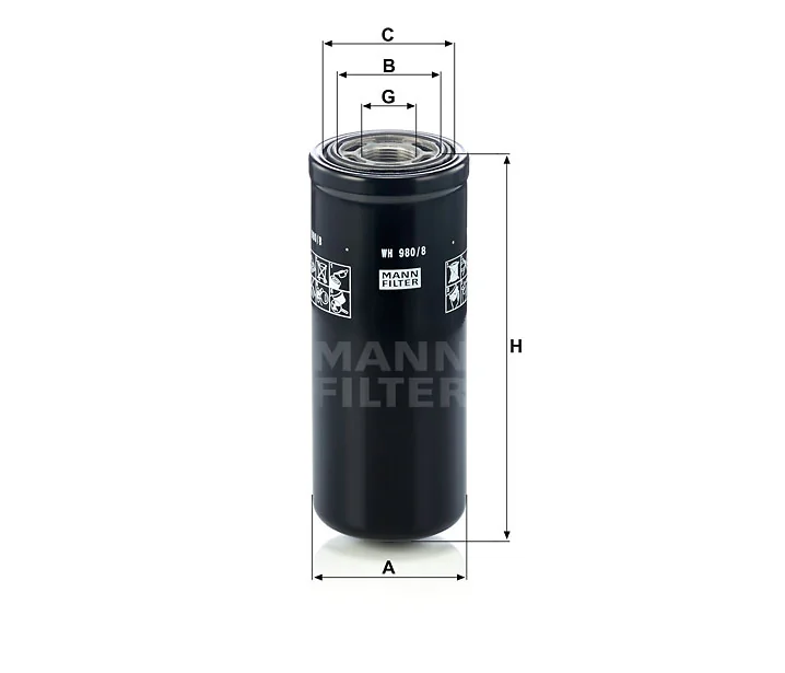 Mann-Filter - WH 980/8 - Oil filter