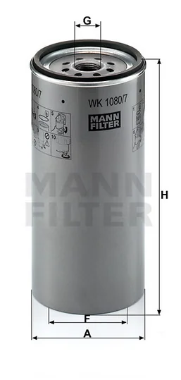Mann-Filter - WK 1080/7 x - Fuel filter spin-on