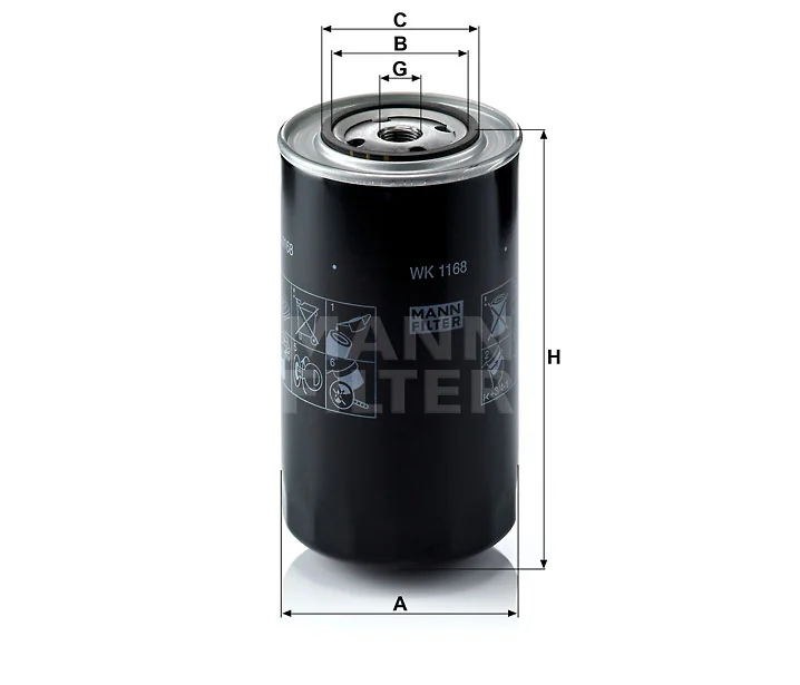 Mann-Filter - WK 1168 - Fuel filter