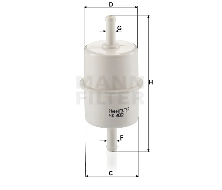 Mann-Filter - WK 4002 - Fuel filter in-line