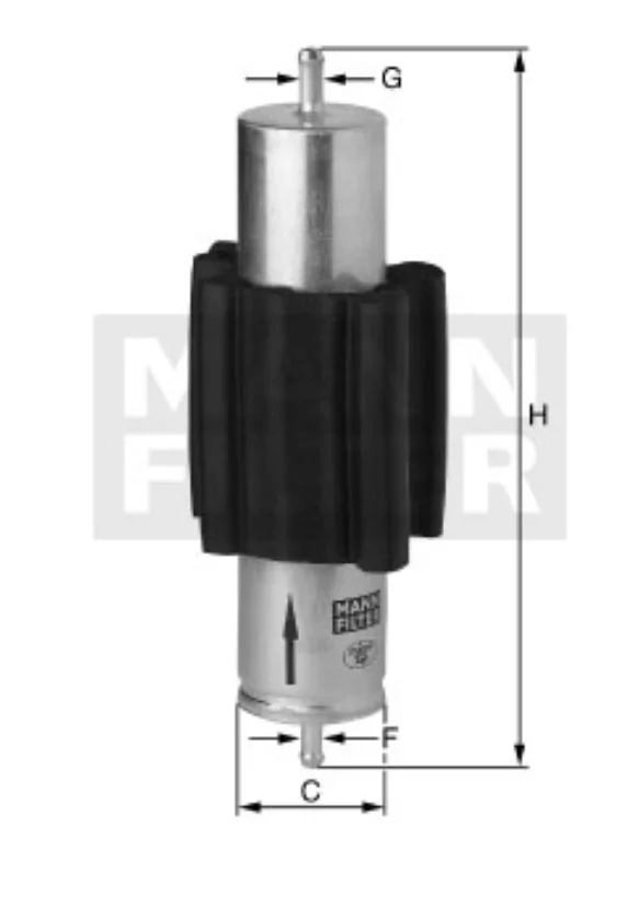 Mann-Filter - WK 5015 - Fuel filter in-line