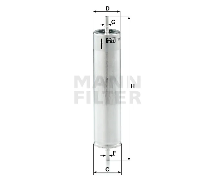 Mann-Filter - WK 522 - Fuel filter