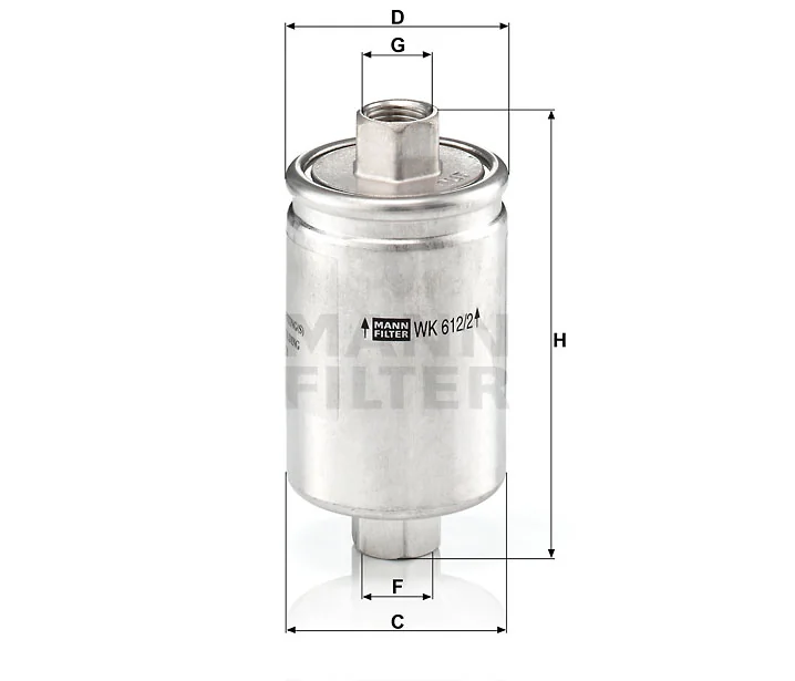 Mann-Filter - WK 612/2 - Fuel filter in-line