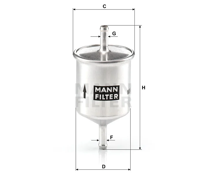 Mann-Filter - WK 66 - Fuel filter in-line