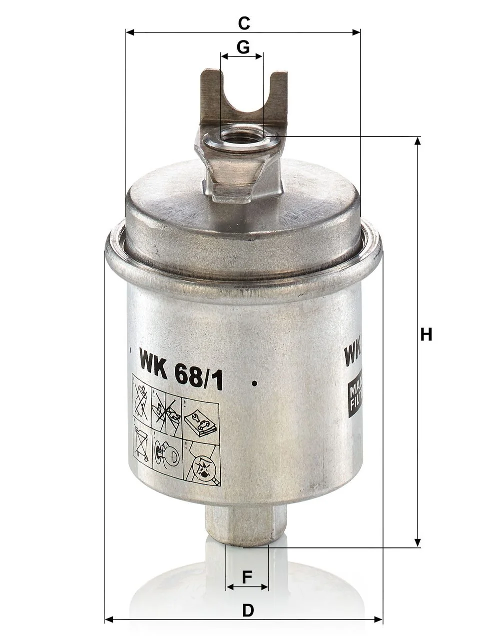 Mann-Filter - WK 68/1 x - Fuel filter