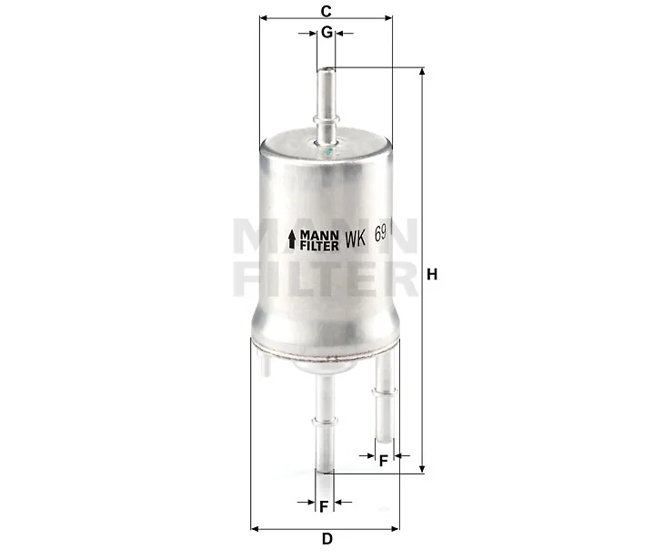Mann-Filter - WK 69 - Fuel filter