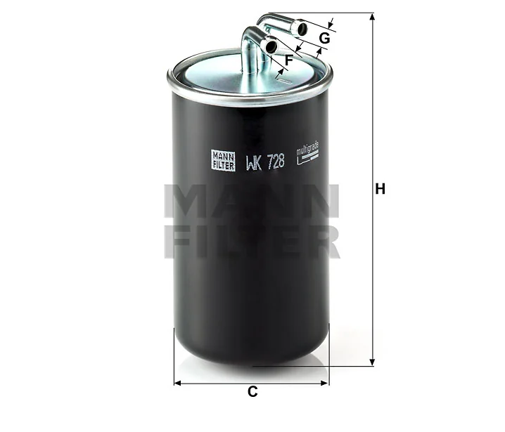 Mann-Filter - WK 728 - Fuel filter