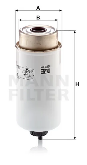 Mann-Filter - WK 8120 - Fuel filter spin-on