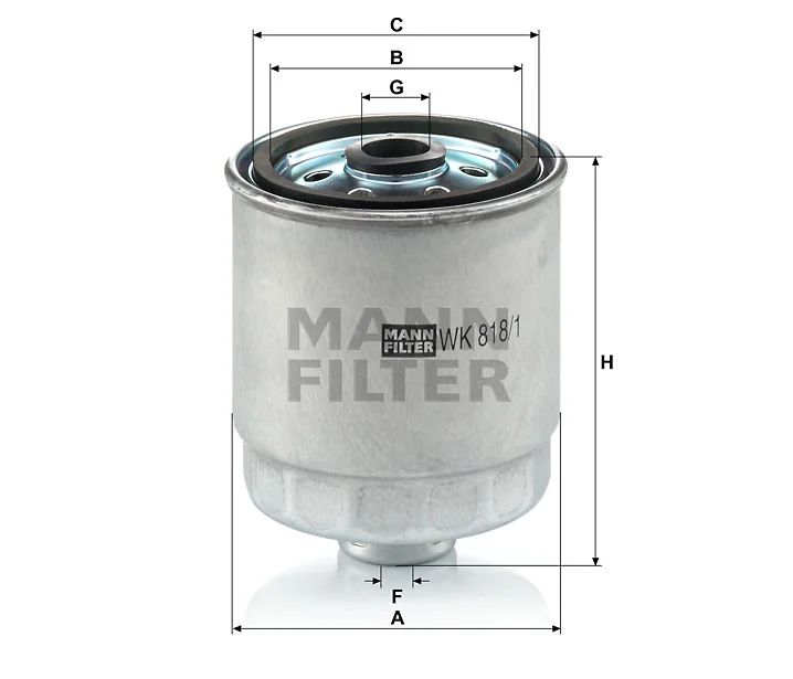 Mann-Filter - WK 818/1 - Fuel filter